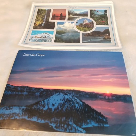 6 Oregon Scenic Photo Laminated Placemats Vintage - Picture 5 of 13